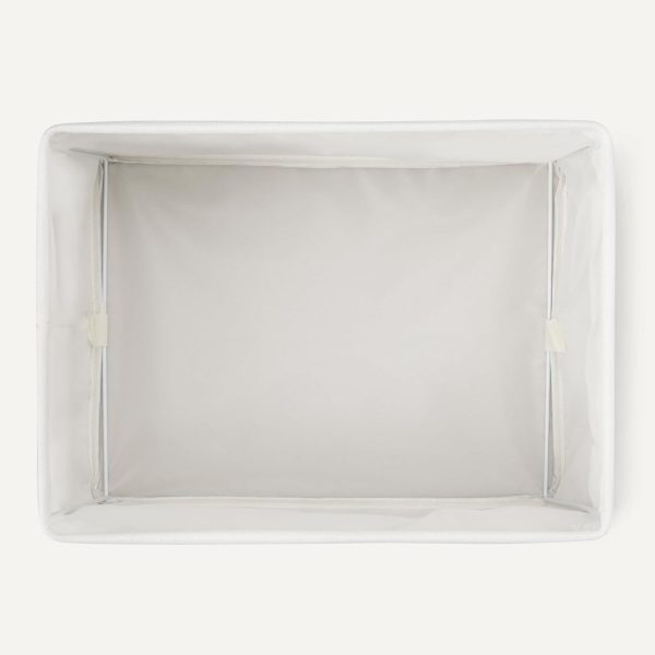 Amazon Basics Collapsible Storage Bins with Leather Handles, Charcoal, Large, Pack of 3 - Image 4