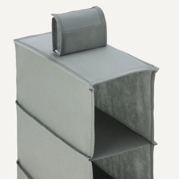 Amazon Basics 8-Tier Hanging Shoe Organizer for Closet Storage, Charcoal, 11.5 x 5.5 x 41 inches - Image 5